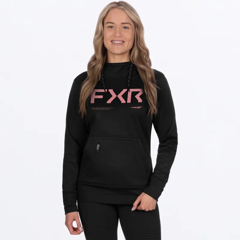 W HYDROGEN TECH PO HOODIE 26-BLACK/ROSE