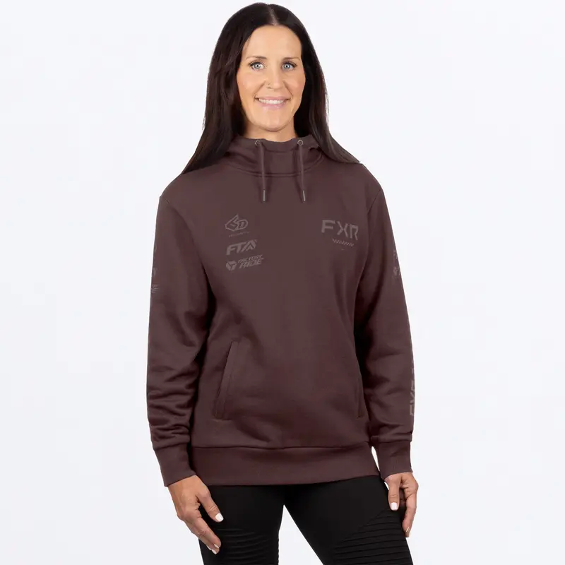 W STACK COTTON PO HOODIE 26-RAISIN