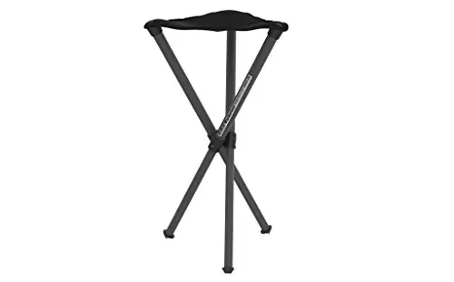 Walkstool - Modelo Basic - Negro - Taburete Plegable 3 Pies de Aluminio - Altura del Asiento 60 cm - Taburete Plegable - Carga máxima 175 kg - Hecho en Suecia