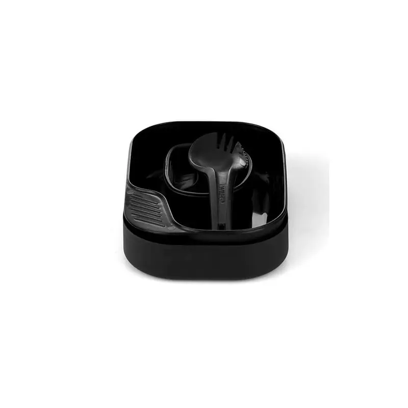 Wildo CAMP-A-BOX Complete - Vajilla Completa de Camping Negro/Gris Oscuro