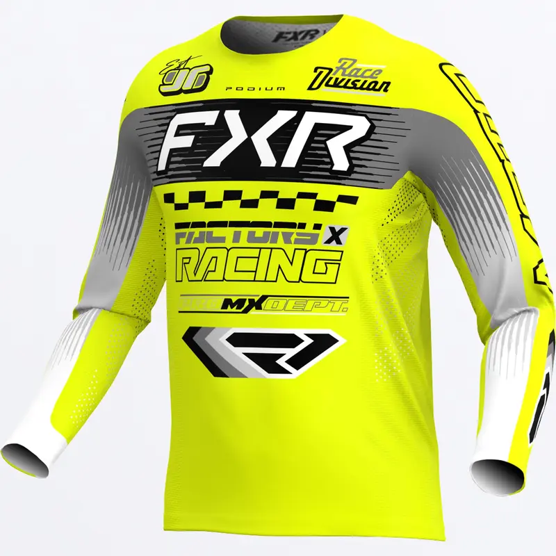YTH PODIUM MX JERSEY 26-HIVIS/BLACK/GREY