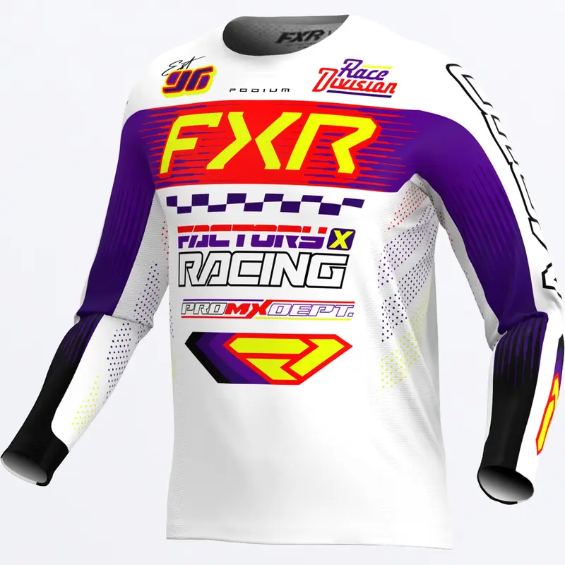 YTH PODIUM MX JERSEY 26-WHITE/PURPLE/RED