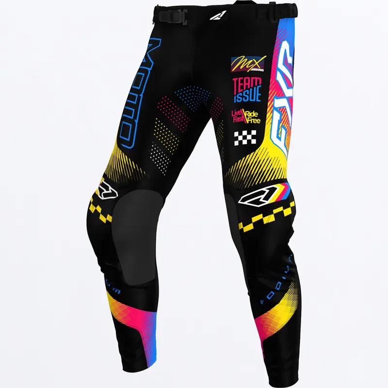 YTH PODIUM MX PANT  26-BLACK/BLUE/RAZZ