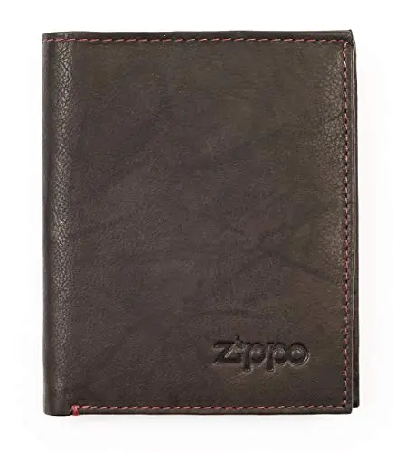 Zippo Monedero Vertical de Cuero, 12 cm, Mocha